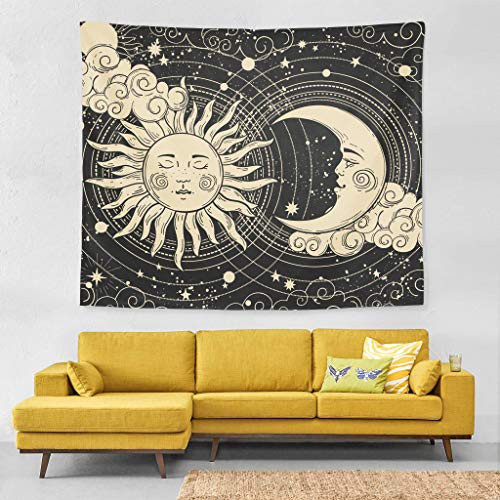 YINCHAOJI Wall Tapestry  Tapestry Wall Hanging Tarot Sun Moon Witchy Astrology Night Psychedelic Art Blankets Tapestries for Bedroom Dorm Living Room Home Aesthetic Decor 51x60 inches YINCHAOJI Wall Tapestry  Tapestry Wall Hanging Tarot Sun Moon Witchy Astrology Night Psychedelic Art Blankets Tapestries for Bedroom Dorm Living Room Home Aesthetic Decor 51x60 inches
