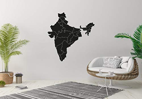 Wall Sticker India Map Outline Country Travel World Vinyl Mural Decal Art Decor EH3177