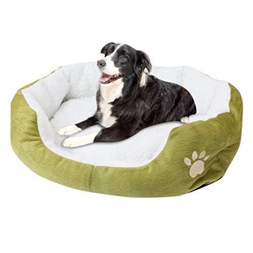 Roagerly Cat Bed Round Shape Warming Bed  Pet Bed for Cat Small Dog  Puppy Cushion House Pet Soft Warm Kennel Dog Mat Blanket  Green