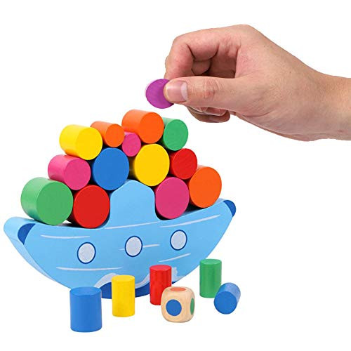 Moon Equilibrium Game Wooden Stacking Blocks Balancing Game Sorting Toy Preschool Early Educational Parent-Child Interaction Puzzles Building Early Brain Development for Kids Babies Boys Girls Boat Moon Equilibrium Game Wooden Stacking Blocks Balancing Game Sorting Toy Preschool Early Educational Parent-Child Interaction Puzzles Building Early Brain Development for Kids Babies Boys Girls Boat