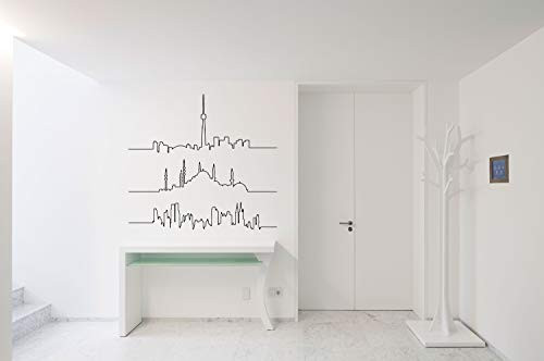 One Line Skyline Cityscape Travel Wall Vinyl Sticker Car Mural Decal Art Decor LP4510 One Line Skyline Cityscape Travel Wall Vinyl Sticker Car Mural Decal Art Decor LP4510