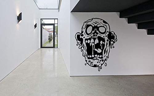 Wall Vinyl Sticker Zombie Head Halloween Allhalloween All Hallows  Eve All Saints  Eve Party Mural Decal Art Decor LP1363