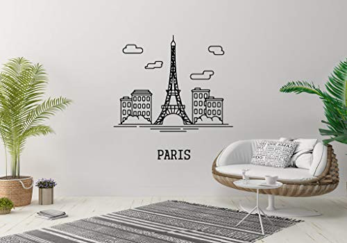 Paris France Eiffel Tower Travel Country Wall Vinyl Sticker Car Mural Decal Art Decor LP8645