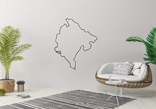 Wall Vinyl Sticker Montenegro Map Outline Travel Country Geographic Mural Decal Art Decor LP1251