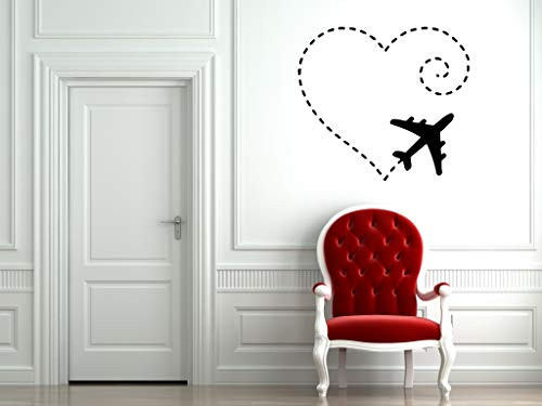 Wall Vinyl Sticker Plane Airplane Travel Heart Flight Car Mural Decal Art Decor LP3707 Wall Vinyl Sticker Plane Airplane Travel Heart Flight Car Mural Decal Art Decor LP3707