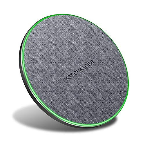 SCCVEE Wireless Charger  Qi 20W Max Fast Wireless Charging Pad Fabric Compatible with Samsung S21 S20 S20 fe S10 S9 S8 Note20 Google Pixel 4.LG and More No AC Adapter  Fabric