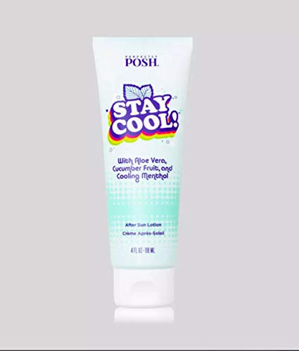 Perfectly Posh STAY COOL! After Sun Lotion with Aloe Vera  Cucumber Fruit  and Cooling Menthol  4 fl. oz.