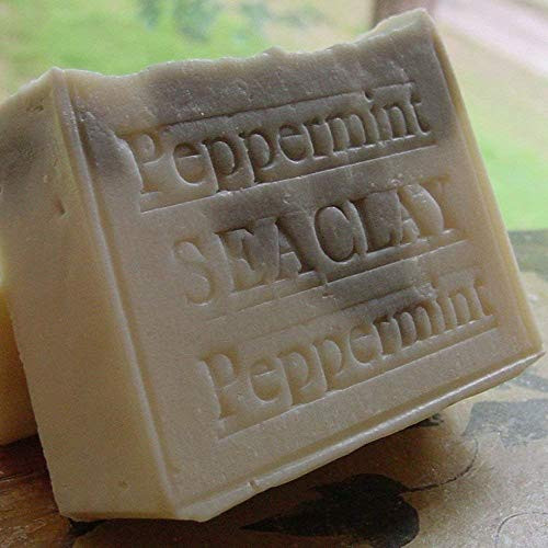 Peppermint Soap Cold Process Handmade All Natural Herbal Soap Bar Peppermint with Sea Clay Gifts For Men And For Women peppermint essential oil