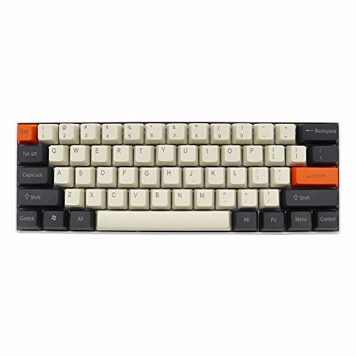 GTSP Carbon 61 PBT Keycaps 60 Percent  Cherry MX Keycap Set Thick Semi Profile Non-Backlit keycap for MX Switches Mechanical Keyboard GH60 RK61 Annie Pro Joke only keycaps