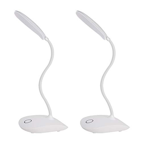 DEEPLITE LED Desk Lamp with Flexible Gooseneck 3 Level Brightness, Battery Operated Table Lamp 5W Touch Control, Compact Portable lamp for Dorm Study Office Bedroom(Set of 2) DEEPLITE LED Desk Lamp with Flexible Gooseneck 3 Level Brightness, Battery Operated Table Lamp 5W Touch Control, Compact Portable lamp for Dorm Study Office Bedroom(Set of 2)