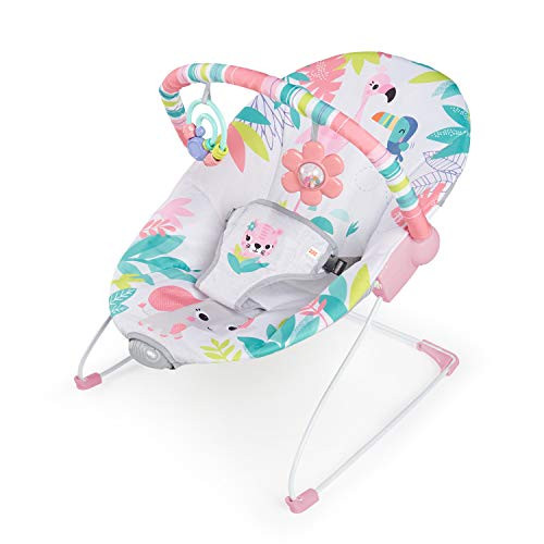 Bright Starts Flamingo Vibes - Vibrating Bouncer with Toy bar