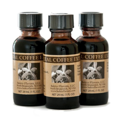 Bakto Flavors Natural Coffee Extract  1 FL OZ Pack of 3