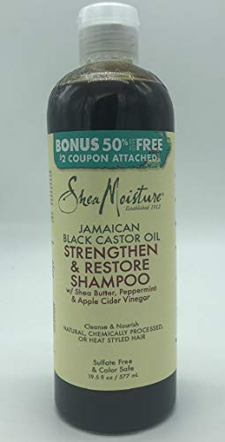 SHEA MOISTURE Jamaican Black Castor Oil Strengthen and Restore Shampoo  19.5 Ounce
