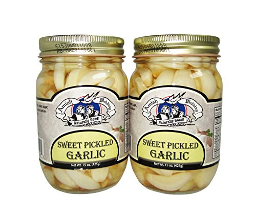 Amish Wedding Sweet Pickled Garlic 15 Ounces  Pack of 2