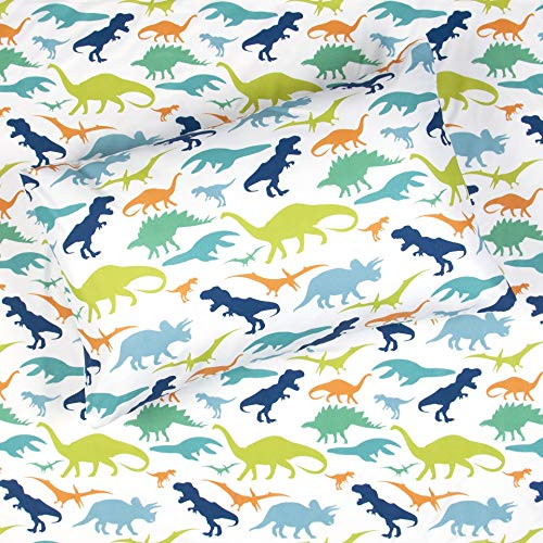 Kids Rule 3 Piece Dino Sheet Set  Twin Size  Multicolored