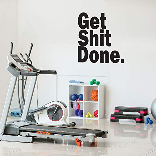 Motivational Art Decal   Text Get Shit Done Wall Decoration Vinyl Sticker  Black