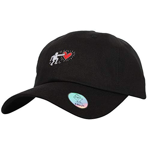 WITHMOONS Keith Haring Graffiti Art Baseball Cap Embroidery Hat CR11160  Black