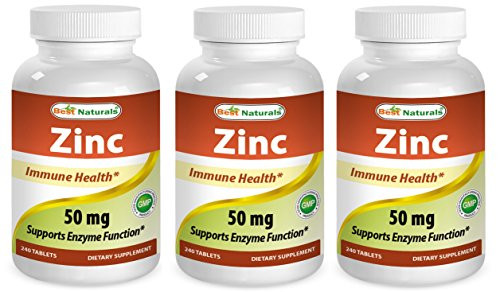 Best Naturals Zinc Supplement as Zinc Gluconate 50mg 240 Tablets Pack of 3 Best Naturals Zinc Supplement as Zinc Gluconate 50mg 240 Tablets Pack of 3