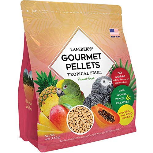 LAFEBER S Premium Tropical Fruit Pellets Pet Bird Food Made with Non-GMO and Human-Grade Ingredients for Parrots 4 lbs LAFEBER S Premium Tropical Fruit Pellets Pet Bird Food Made with Non-GMO and Human-Grade Ingredients for Parrots 4 lbs