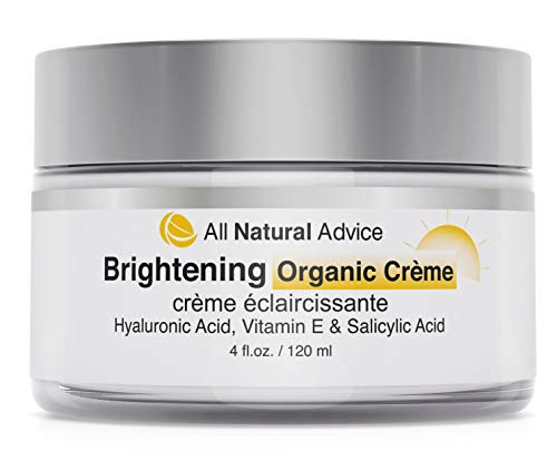All Natural Advice Brightening Cream with Hyaluronic Acid  Vitamin E and Salicylic Acid  4 fl.oz.   120 ml