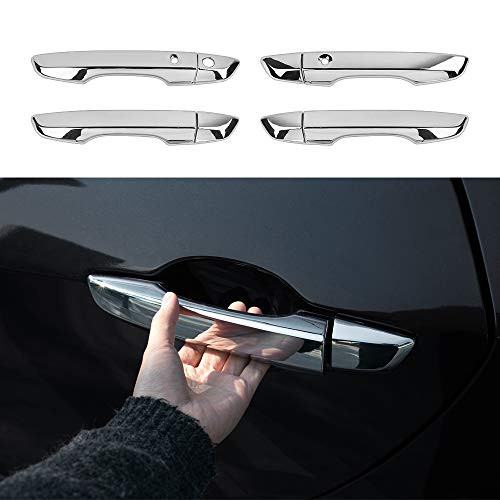 CKE Civic ABS Door Handle Cover Trim Exterior Decoration for 10th Gen Honda Civic 2020 2019 2018 2017 2016 - Silver 8pcs