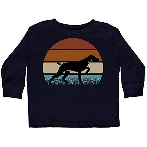 inktastic Hunting Dog Retro Sunset Toddler Long Sleeve T-Shirt 5-6 Black 37d49