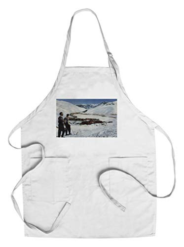 Sun Valley  ID - Winter Scene of Sun Valley Lodge and Skiers  Cotton Polyester Chef s Apron