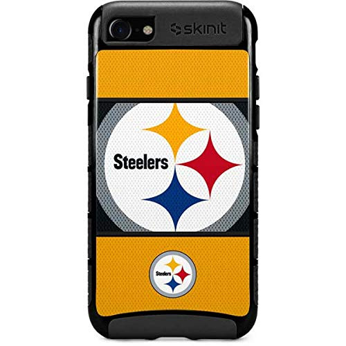 Skinit Cargo Phone Case Compatible with iPhone SE - Officially Licensed NFL Pittsburgh Steelers Zone Block Design