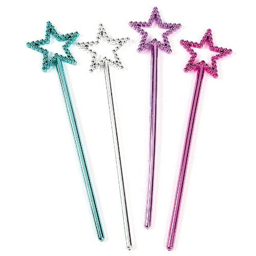 Mini Plastic Star Fairy Wands (2 dz) by Fun Express