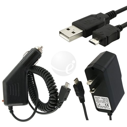 USB Data Cable  plus Rapid Car Charger  plus Home Travel Charger for T-Mobile Blackberry 8900 Curve  Pearl Flip 8220  Storm  Thunder  9500   9530