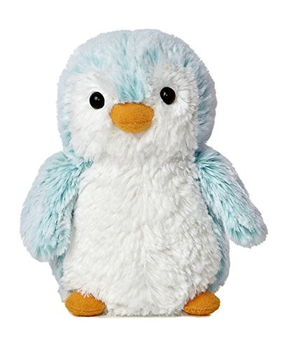Aurora World Pom Pom Penguin Bright Blue Plush, 6"