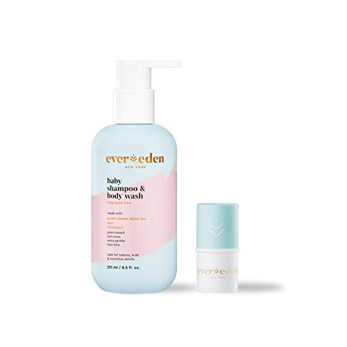 Evereden Baby Shampoo and Body Wash  8.5 fl oz  and  1.7 oz  and  Baby Lip Balm  0.13 oz   2 Item Bundle Set   Clean and Natural Baby Care