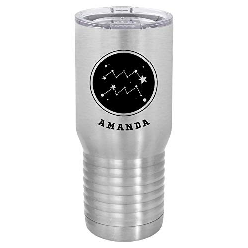 Zodiac Sign Aquarius Custom Stainless Steel 20 oz. Tumbler Travel Mug