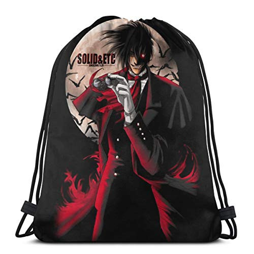 Anime Hellsing Ultimate Alucard Drawstring Bag Sport Gym Backpacks Storage Goodie Cinch Bags