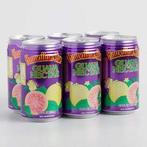 KC Commerce Hawaiian Sun Fruit Juice Drink - 11.5 oz  Guava Nectar Pack of 6