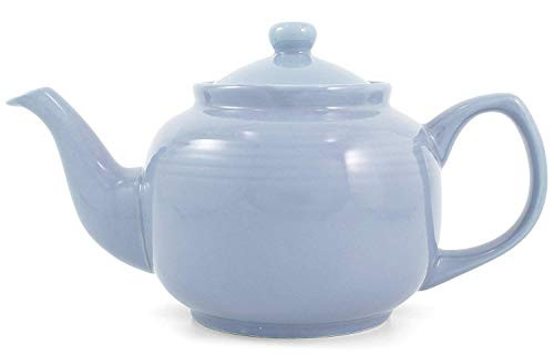 Powder Blue Classic 6 Cup Ceramic Teapot