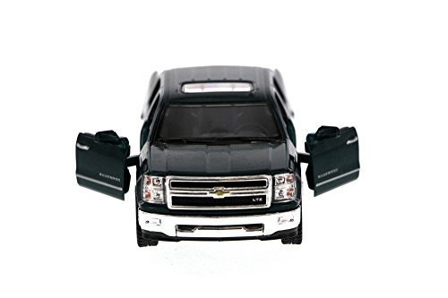 Kinsmart 2014 Chevy Silverado Pick-up Truck, Green 5381D - 1/46 Scale Diecast Model Toy Car
