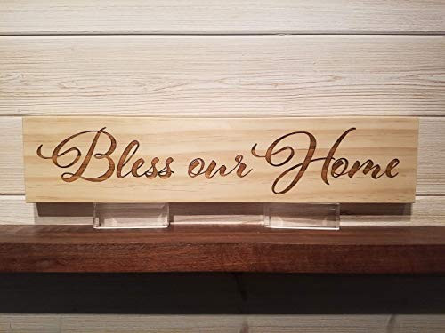 Bless This Home Wall Plaque Laser Engraved Personalized Custom Sign 163 by SignsByAllSeasons