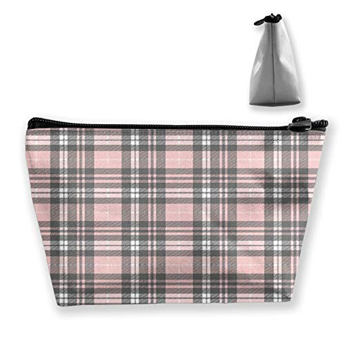 Pink Grey Plaid Tartan Cosmetic Bag Cosmetic Case Toiletry Bag Travel Case Makeup Bag Organizer For Women Travel Gifts Pink Grey Plaid Tartan Cosmetic Bag Cosmetic Case Toiletry Bag Travel Case Makeup Bag Organizer For Women Travel Gifts