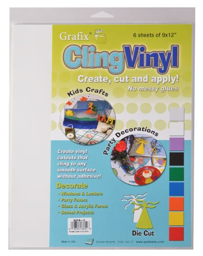 Grafix 9-Inch-by-12-Inch Cling Film, 6-Pack, Clear (KCF6C)