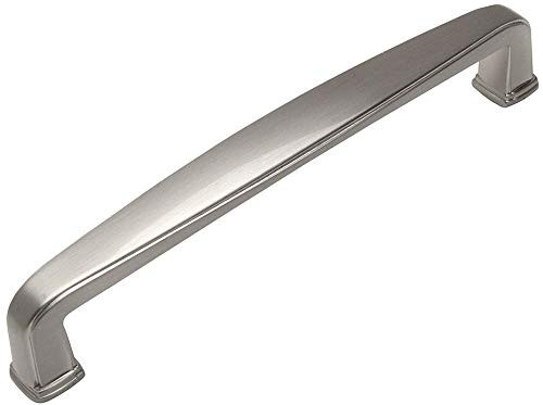 5 Pack - Cosmas 4392-128SN Satin Nickel Modern Cabinet Hardware Handle Pull - 5 inch Inch  128mm  Hole Centers
