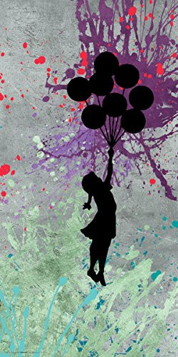 Banksy Girl with Balloons Inspirational Motivational Political Decorative Graffiti Urban Art Print (Unframed 12x24 Poster)