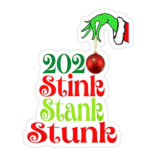msgolbi 3 PCS Stickers 2020 Stink Stank Stunk Matching Family Christmas Stickers Waterproof Vinyl Decal for Laptop Phone Skateboard Water Bottles Bicycle Car Door Luggage Travel.