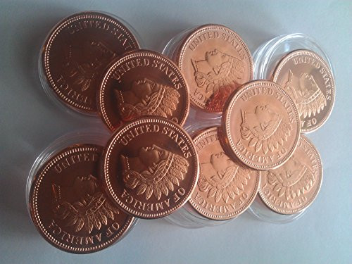 Native American Penny One Ounce Copper Rounds 9 Pack