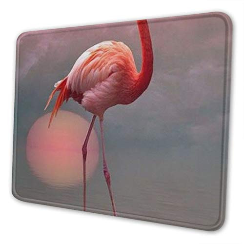 Flamingo in The Sunset Rectangle Non-Slip Rubber Mousepad Gaming Mouse Pad Square Mouse Mat for Desktops Computer Laptops