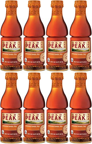 Gold Peak Unsweetened Iced Tea  18.5 oz  Pack of 8  Total of 148 Oz