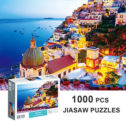Jigsaw Puzzles 1000 Pieces for Adults 1000 piece Jigsaw Puzzles Dreamy Positano Twilight Sea Large Puzzle Educational Games Toys Gift for Adults Teens Jigsaw Puzzles 1000 Pieces for Adults 1000 piece Jigsaw Puzzles Dreamy Positano Twilight Sea Large Puzzle Educational Games Toys Gift for Adults Teens