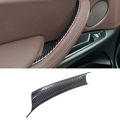 Jaronx Carbon Fiber Door Pull Handle Cover for BMW X5 Series F15 F85  2014-2018  BMW X6 Series F16 F86  2015-2018   Interior Door Handle Cover Passenger Left Side Door Handle Protective Cover Left