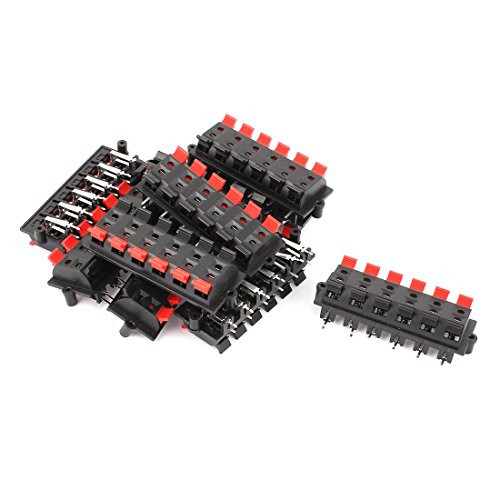 uxcell 10Pcs 12 Way Jack Socket Spring Push Release Connector Speaker Terminal Block