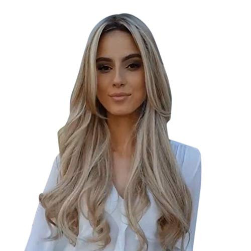 Iusun Wigs 70CM Women s Full Front Long Wave Blonde Heat Resistant Synthetic Wigs Long Curly Full Hair Cosplay Costume Wigs Daily Party Anime Hair Wig High Temperature Fiber  Blonde Iusun Wigs 70CM Women s Full Front Long Wave Blonde Heat Resistant Synthetic Wigs Long Curly Full Hair Cosplay Costume Wigs Daily Party Anime Hair Wig High Temperature Fiber  Blonde